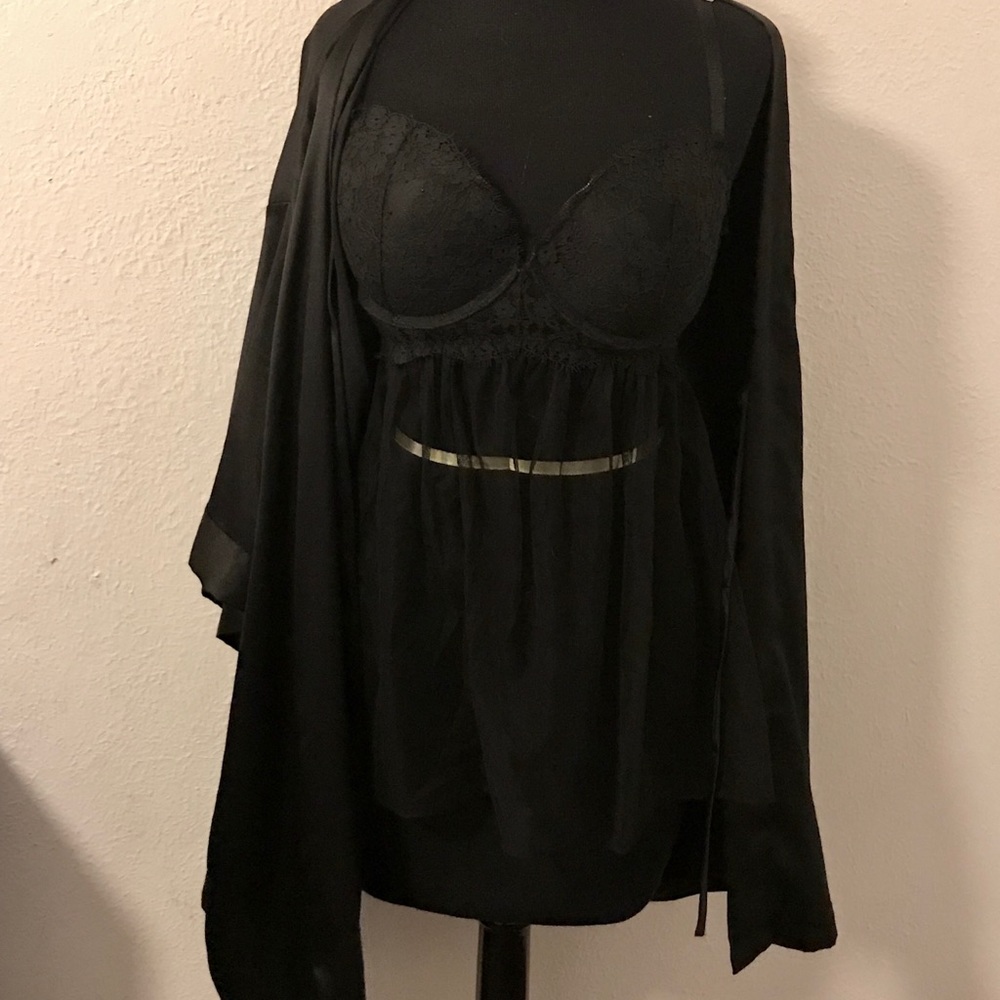 Black lace baby doll